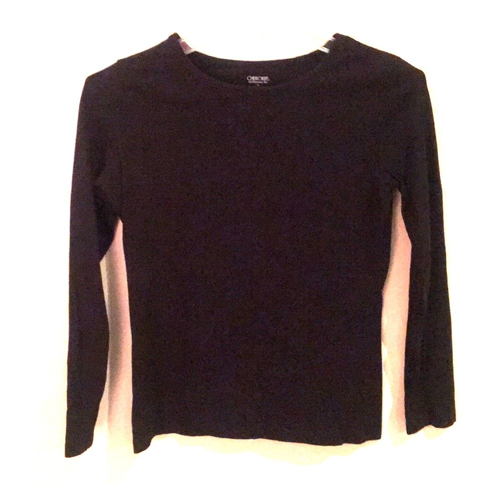 Black long sleeved top
